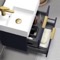 Floating Small Bathroom Vanity, Modern, Blue, 24